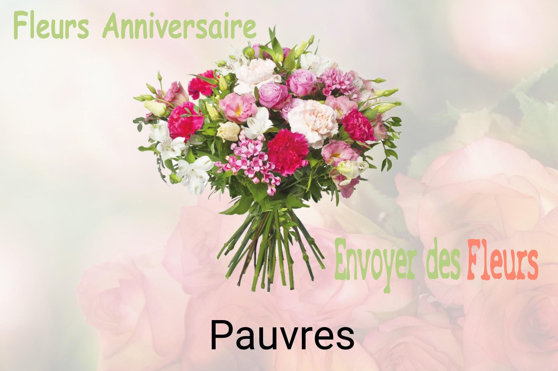 Bouquet de fleurs d’anniversaire livré à Pauvres